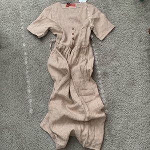 Pyne & Smith No. 31 Dress, Mushroom Check, XS NWT